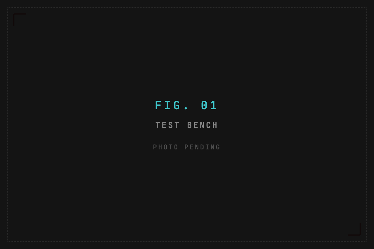 Placeholder for a photograph of the test bench
