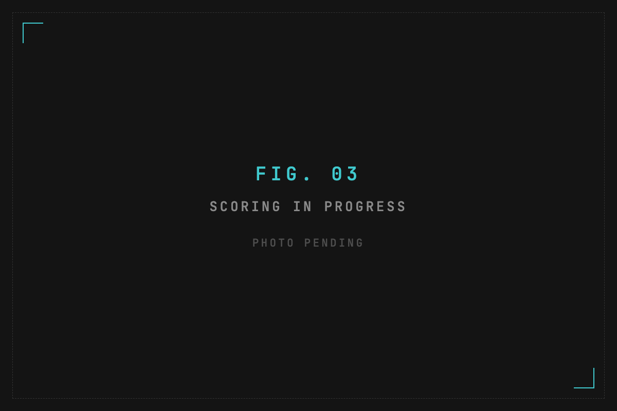 Placeholder for a photograph of a scoring sheet in progress